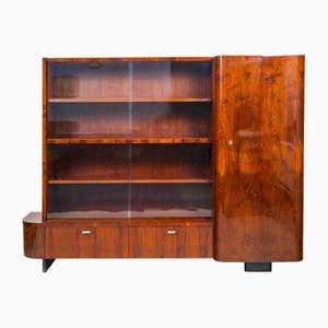 Art Deco Bookcase in Walnut attributed to Jindrich Halabala for Up Zavody, Czech, 1930s-WHY-1776716