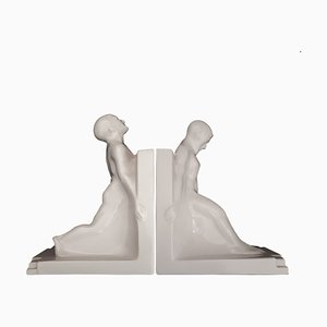 Art Deco Bookends by Godefridus Boonekamp for Plateelbakkerij Schoonhoven, 1930s, Set of 2-NUX-676403