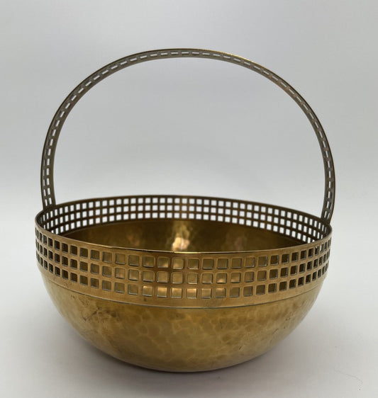 Art Deco Brass Bowl by Fischer Göppingen, 1920s