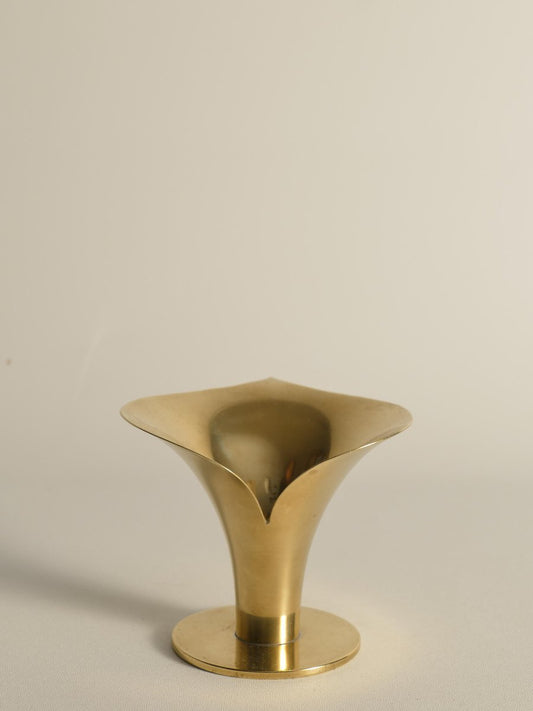 Art Deco Brass Calla Lily Candleholder by Carl-Einar Borgström for Ystad-Metall, 1939