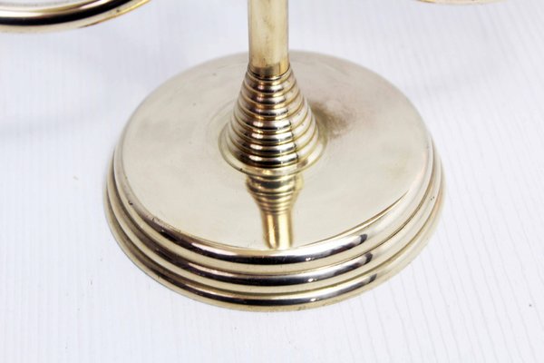 Art Deco Brass Candlestick-BQF-1095707