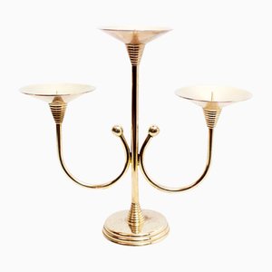 Art Deco Brass Candlestick-BQF-1095707