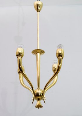 Art Deco Brass Ceiling Lamp by Guglielmo Ulrich, 1940s-FER-795772