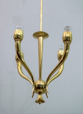 Art Deco Brass Ceiling Lamp by Guglielmo Ulrich, 1940s-FER-795772