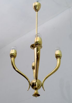 Art Deco Brass Ceiling Lamp by Guglielmo Ulrich, 1940s-FER-795772