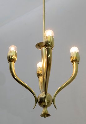 Art Deco Brass Ceiling Lamp by Guglielmo Ulrich, 1940s-FER-795772