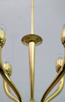 Art Deco Brass Ceiling Lamp by Guglielmo Ulrich, 1940s-FER-795772