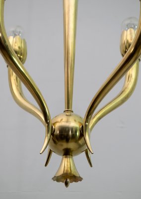 Art Deco Brass Ceiling Lamp by Guglielmo Ulrich, 1940s-FER-795772