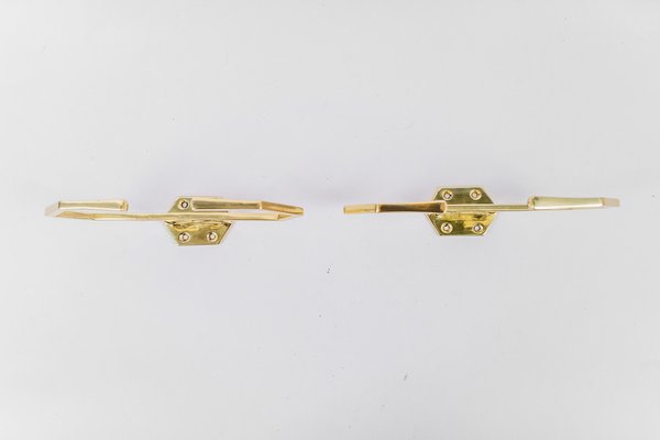 Art Deco Brass Curtain Holders, Vienna, 1920s, Set of 2-SPD-1820634