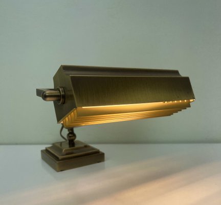 Art Deco Brass Desk Lamp, 1950s-WZZ-1453596