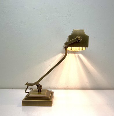 Art Deco Brass Desk Lamp, 1950s-WZZ-1453596