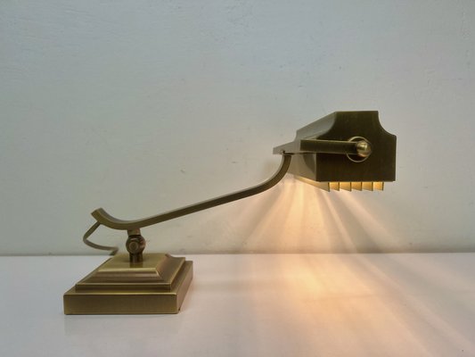 Art Deco Brass Desk Lamp, 1950s-WZZ-1453596