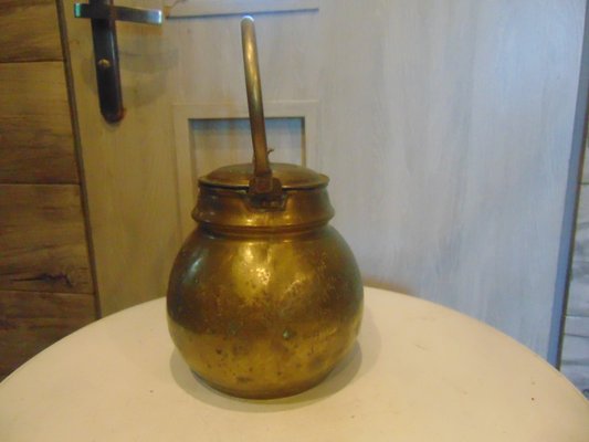 Art Deco Brass Kettle-CAQ-1050347