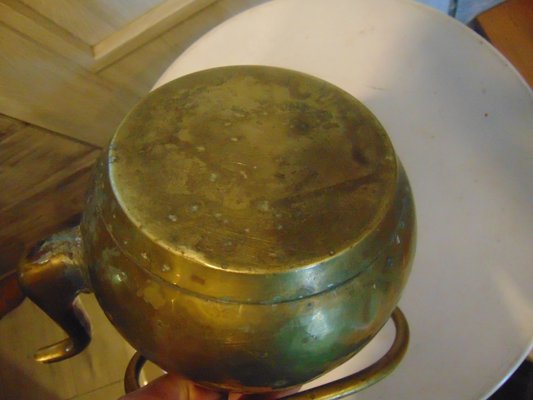 Art Deco Brass Kettle-CAQ-1050347