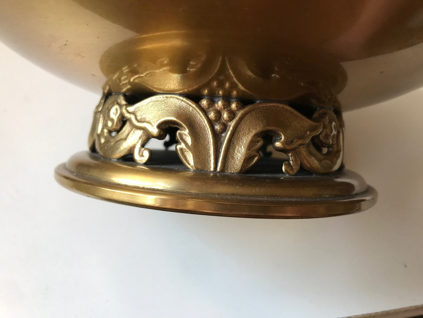 Art Deco Brass King Bowl from Ystad-Metall, 1950s