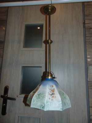 Art Deco Brass Lamp-CAQ-1017701