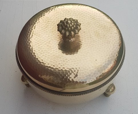 Art Deco Brass Lidded Box from Munich Workshops, 1925-QDP-1367186