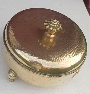 Art Deco Brass Lidded Box from Munich Workshops, 1925-QDP-1367186