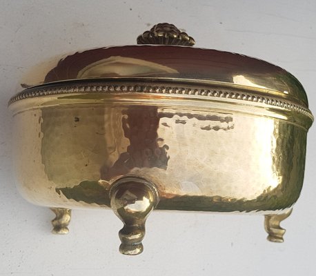 Art Deco Brass Lidded Box from Munich Workshops, 1925-QDP-1367186