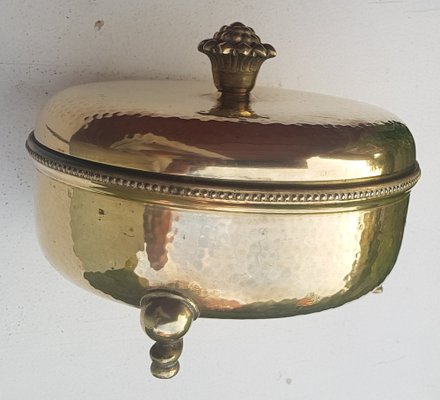 Art Deco Brass Lidded Box from Munich Workshops, 1925-QDP-1367186