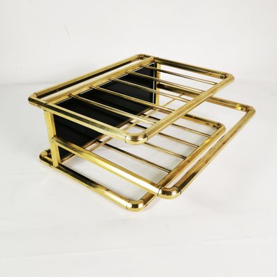 Art Deco Brass Newspaper Rack, Germany, 1950s-ZTG-2023385