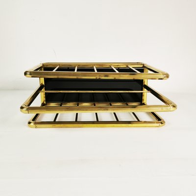 Art Deco Brass Newspaper Rack, Germany, 1950s-ZTG-2023385