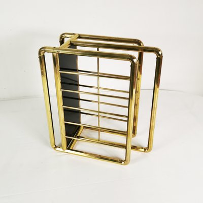 Art Deco Brass Newspaper Rack, Germany, 1950s-ZTG-2023385