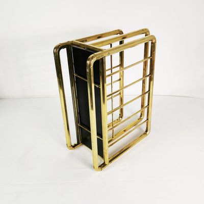 Art Deco Brass Newspaper Rack, Germany, 1950s-ZTG-2023385