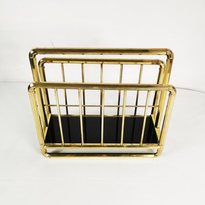 Art Deco Brass Newspaper Rack, Germany, 1950s-ZTG-2023385