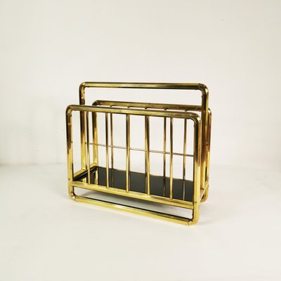 Art Deco Brass Newspaper Rack, Germany, 1950s-ZTG-2023385