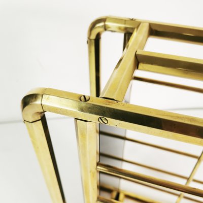 Art Deco Brass Newspaper Rack, Germany, 1950s-ZTG-2023385