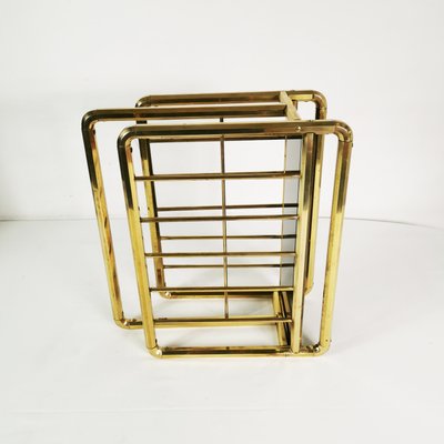 Art Deco Brass Newspaper Rack, Germany, 1950s-ZTG-2023385