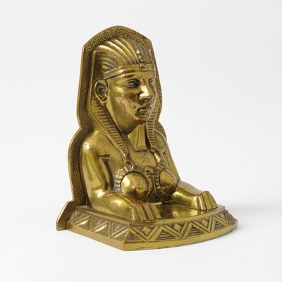 Art Deco Brass Sphinx Bookend, 1920s-IXK-892877