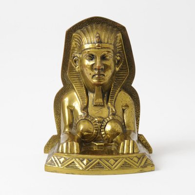 Art Deco Brass Sphinx Bookend, 1920s-IXK-892877