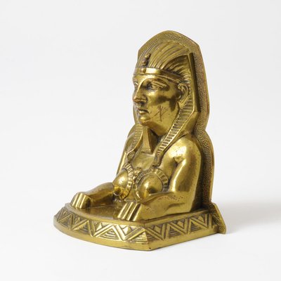 Art Deco Brass Sphinx Bookend, 1920s-IXK-892877