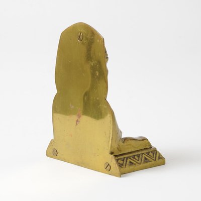 Art Deco Brass Sphinx Bookend, 1920s-IXK-892877