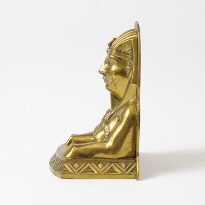 Art Deco Brass Sphinx Bookend, 1920s-IXK-892877