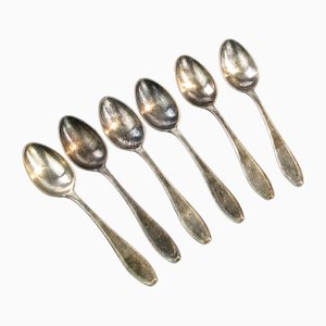 Art Deco Brass Spoons from WSW, 1950s, Set of 6-BKO-1799014