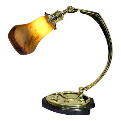 Art Deco Brass Table Lamp, 1910s-VDW-961511