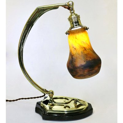 Art Deco Brass Table Lamp, 1910s-VDW-961511