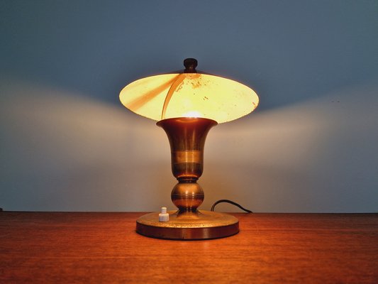 Art Deco Brass Table Lamp, 1920s-FAX-1750464