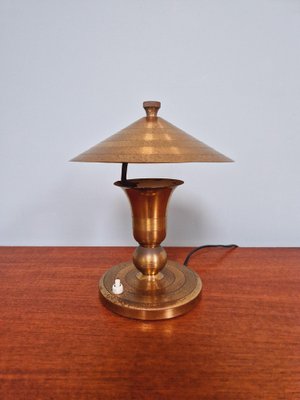 Art Deco Brass Table Lamp, 1920s-FAX-1750464