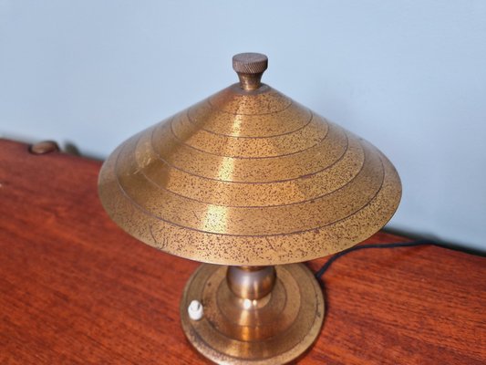 Art Deco Brass Table Lamp, 1920s-FAX-1750464