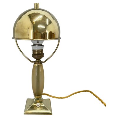 Art Deco Brass Table Lamp, 1930s-TZ-1350681