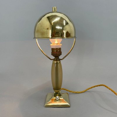 Art Deco Brass Table Lamp, 1930s-TZ-1350681