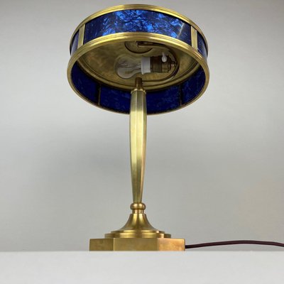 Art Deco Brass Table Lamp, 1930s-TZ-1017903