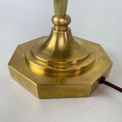 Art Deco Brass Table Lamp, 1930s-TZ-1017903