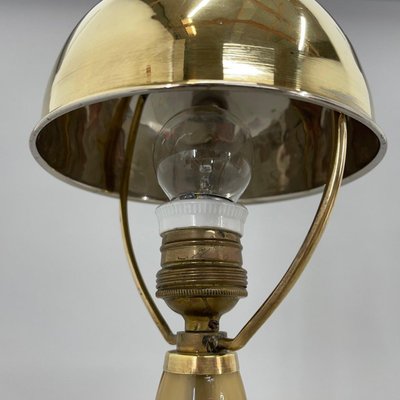 Art Deco Brass Table Lamp, 1930s-TZ-1350681