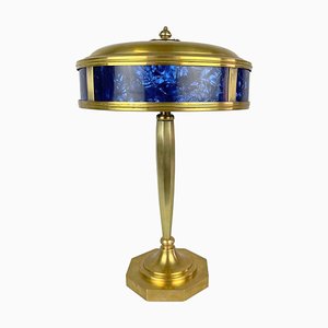 Art Deco Brass Table Lamp, 1930s-TZ-1017903