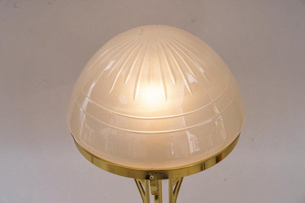 Art Deco Brass Table Lamp, Vienna, 1920s